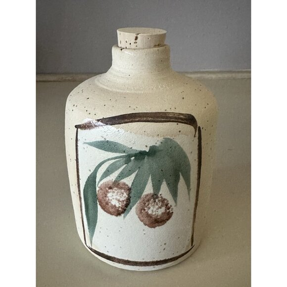 Olive Oil Bottle Ceramic Hand Made Batya Erdstein Israel Signed Judaica 4.5" - Picture 6 of 14